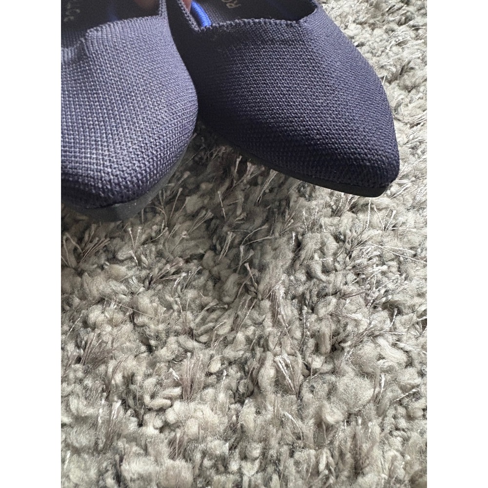Rothy's The Point Navy Blue Knit Pointed Toe Flats Size 9 - Picture 6 of 7